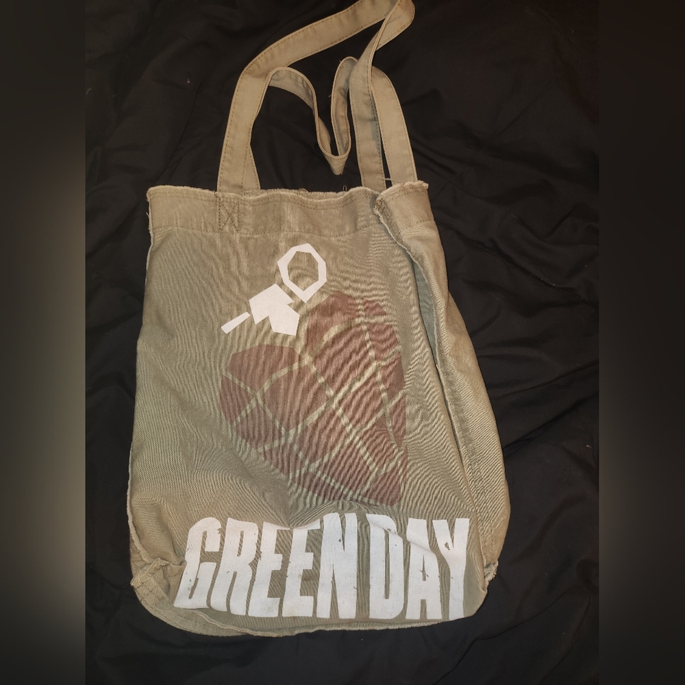 Green day canvas tote